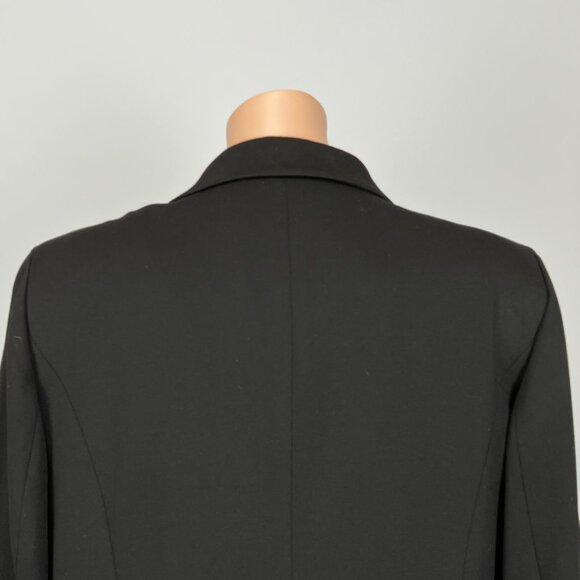 Kasper Womens Plus Black Notch Collar Blazer Zip Cuffs Single Button size 22W - Picture 6 of 13